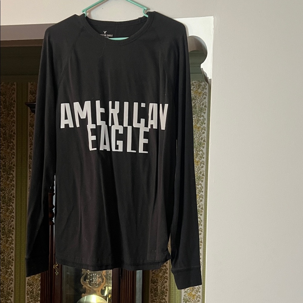 American Eagle Outfitters Black Long Sleeve Shirt